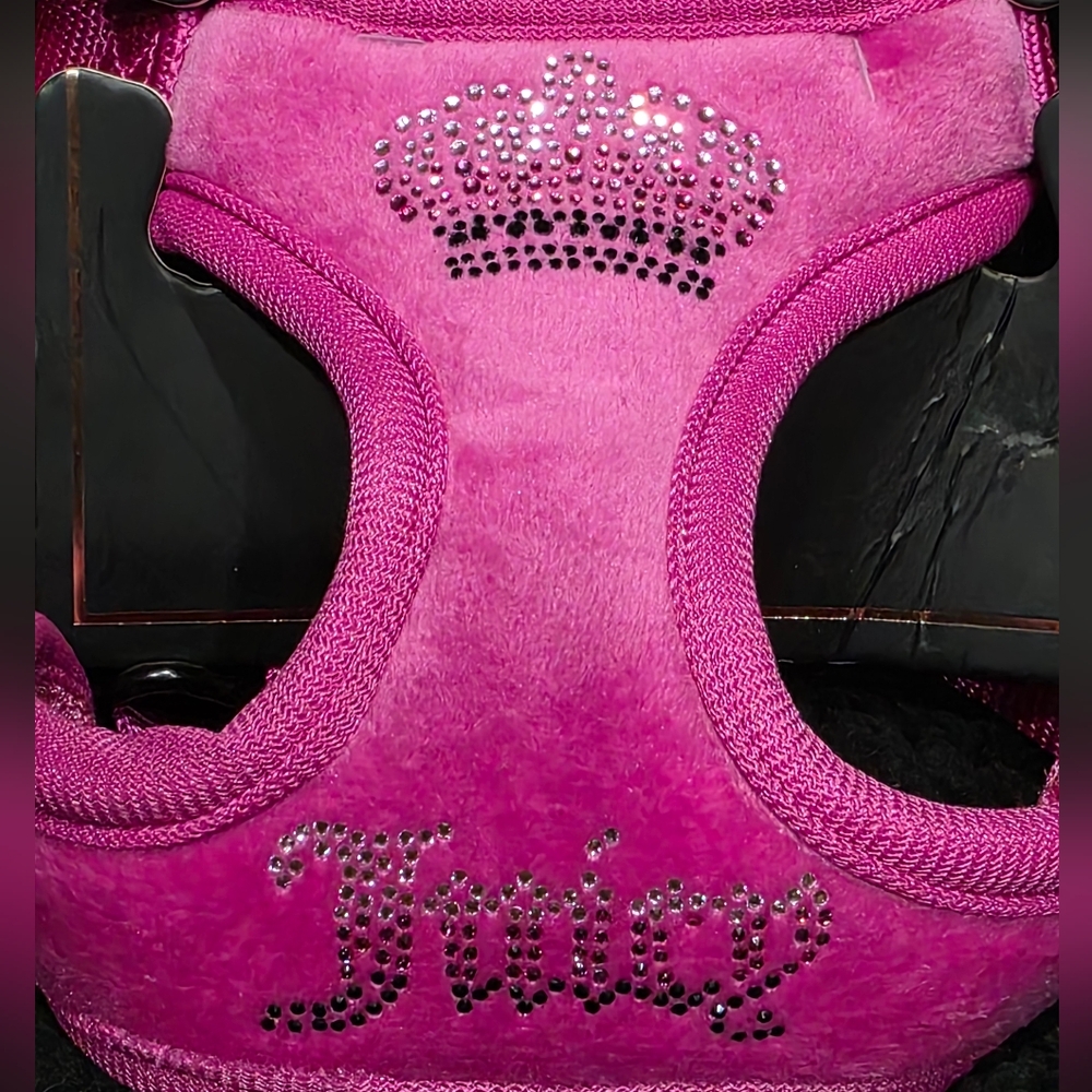 NWT Juicy Couture Pink Dog Harness & Leash Set Extra Small - Picture 2 of 2